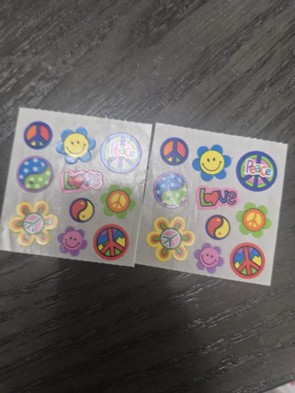 Colorful Peace & Smile Sticker Set - Multicolor